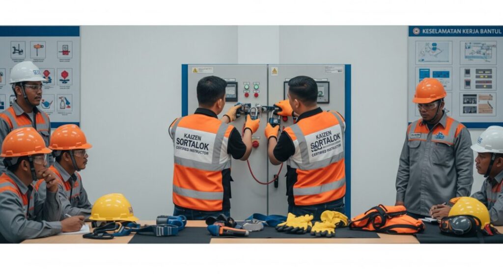 Program edukasi kelistrikan yang difasilitasi Kaizen Sortalok menghadirkan instruktur bersertifikat untuk melatih pekerja industri secara langsung, merepresentasikan komitmen perusahaan dalam membangun budaya keselamatan kerja terpadu lewat layanan APAR Bantul.