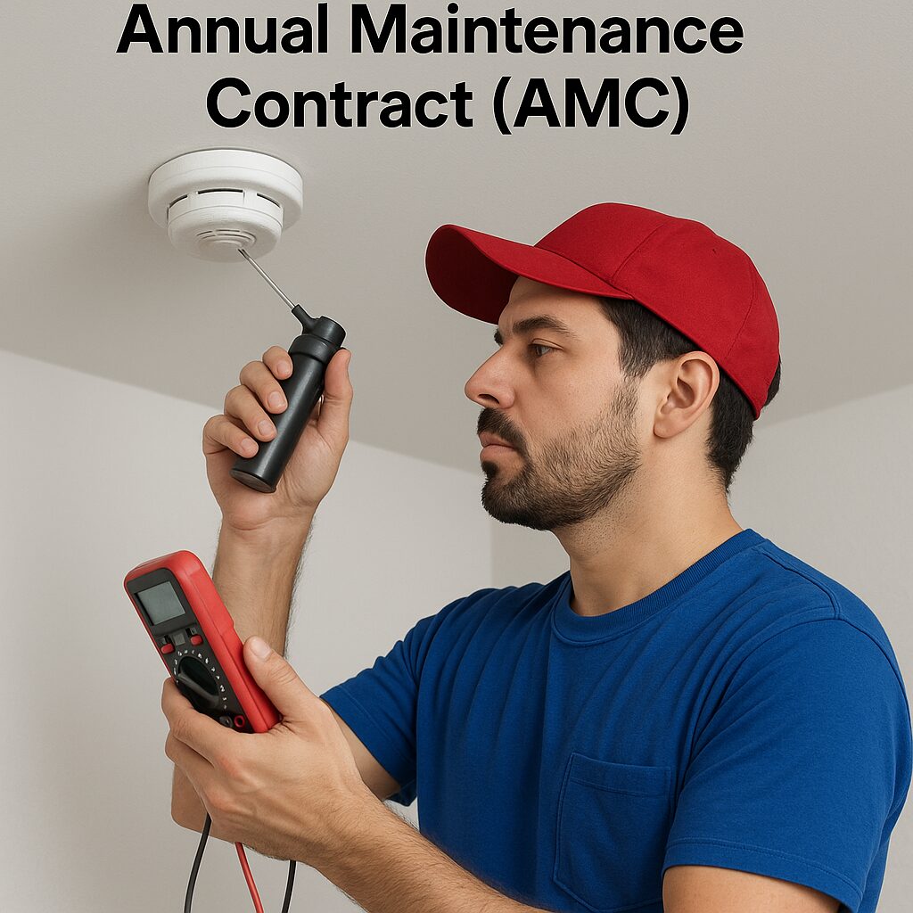 Maintenance rutin smoke detector oleh Kontraktor Fire Alarm untuk mencegah false alarm